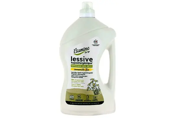 Lessive hypoallergénique à la camomille bio Etamine du Lys 2L (44 lavages) – linge bébé et peaux sensibles