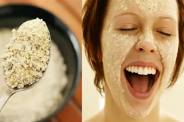 Masque facial naturel à l'avoine pour une peau éclatante